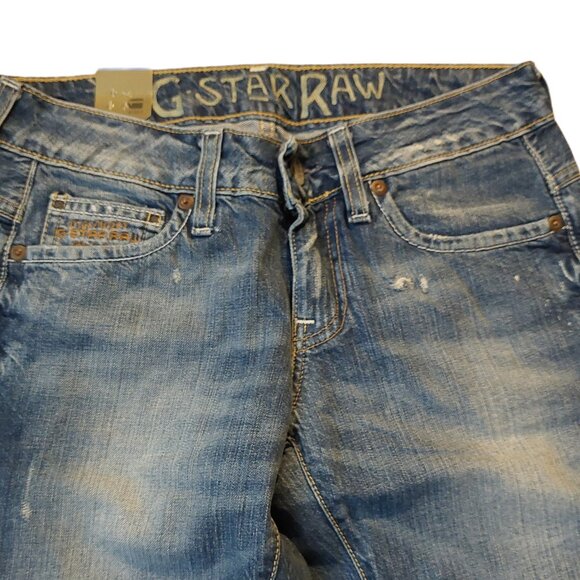 G-Star Raw Reese Straight Leg Mash Denim Duty Blue Wash Jeans Sz 26 x34 NWT - Picture 6 of 11